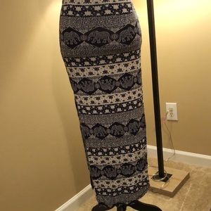 Tribal Print Maxi Skirt